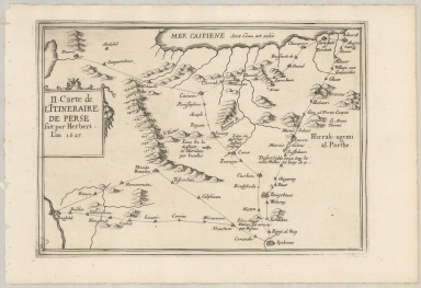 II Carte de L'Itineraire de Perse fait par Herber L'an 1627