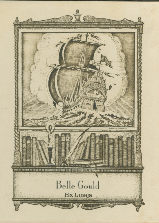 [Bookplate of Belle Gould]